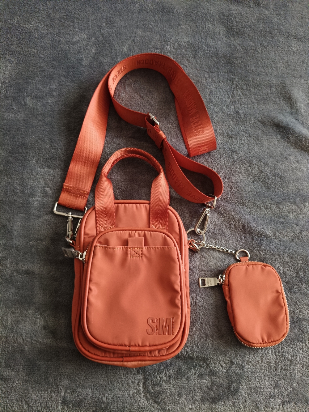 Steve Madden Orange Crossbody Mini Bag with Coin Pouch